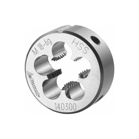Garant M18X2.5 HSS Round Die, Closed/Pre-Slit Form 140300 M18